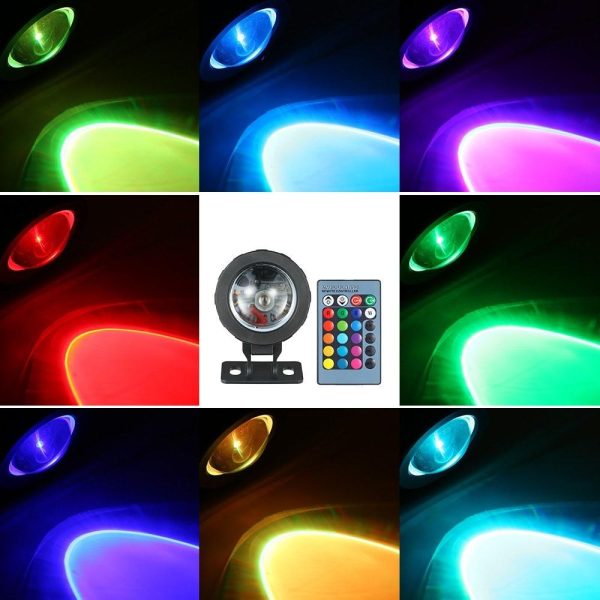 Other |   AC85-265V 20W RGB LEDs Fountain Lamp with Remote Control Black LED Lighting Black