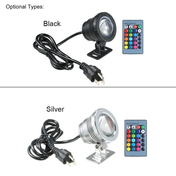 Other |   AC85-265V 20W RGB LEDs Fountain Lamp with Remote Control Black LED Lighting Black