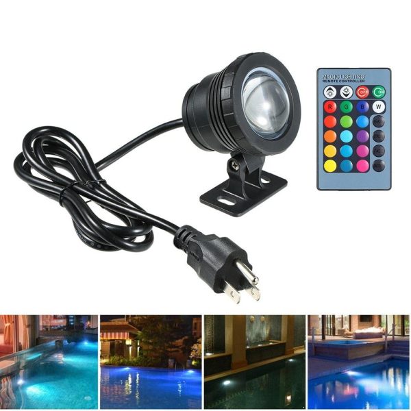 Other |   AC85-265V 20W RGB LEDs Fountain Lamp with Remote Control Black LED Lighting Black