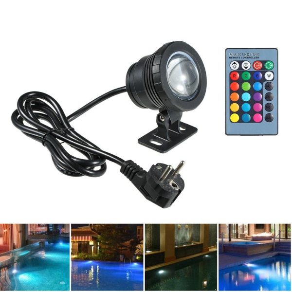 Other |   AC85-265V 20W RGB LEDs Fountain Lamp with Remote Control Black LED Lighting Black