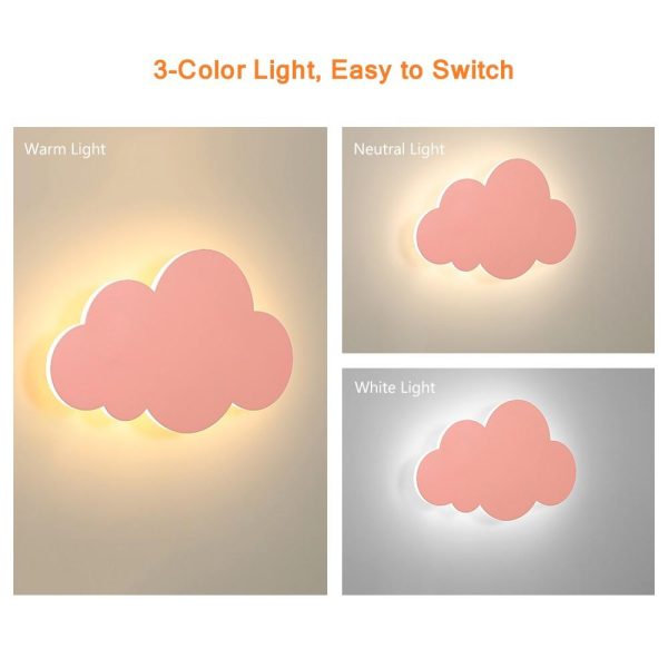 Other |   Cloud Wall Light for Kids Room LED Night Lamp Decorative Wall Lights Blue LED Lighting Blue