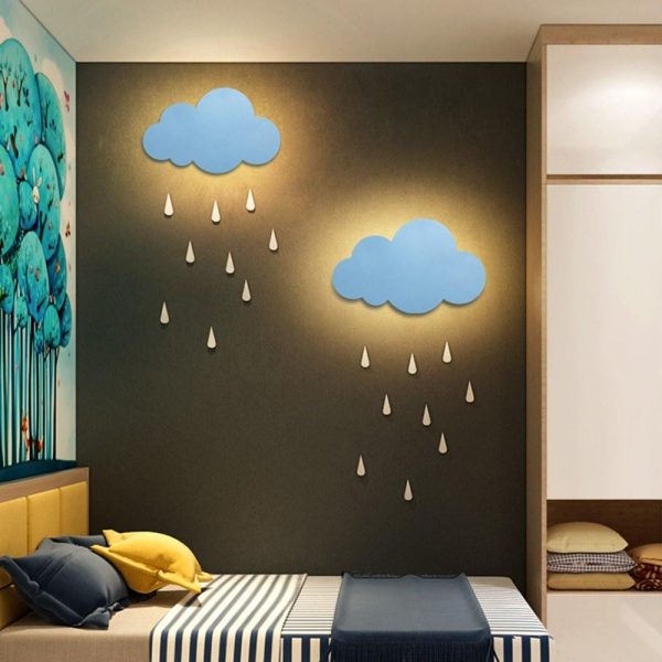 Other |   Cloud Wall Light for Kids Room LED Night Lamp Decorative Wall Lights Blue LED Lighting Blue