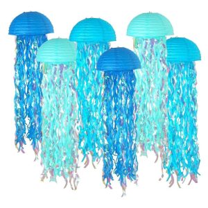 Other |   Colorful Jellyfish Paper Lanterns Hanging Birthday Decoration Half Round Color Film Lanterns LED Lighting Other