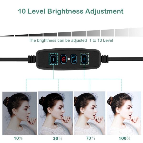 Other |   DC5V 7W LED Light Round Selfie Camera Lamp with 0.5m Telescopic Tripod LED Lighting Other