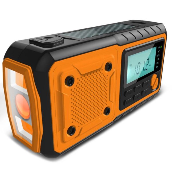 Other |   Emergency Weather Radio Outdoor Solar Hand Crank Radio Flashlight Reading Lamp SOS Alarm Black & Orange LED Lighting Black & Orange