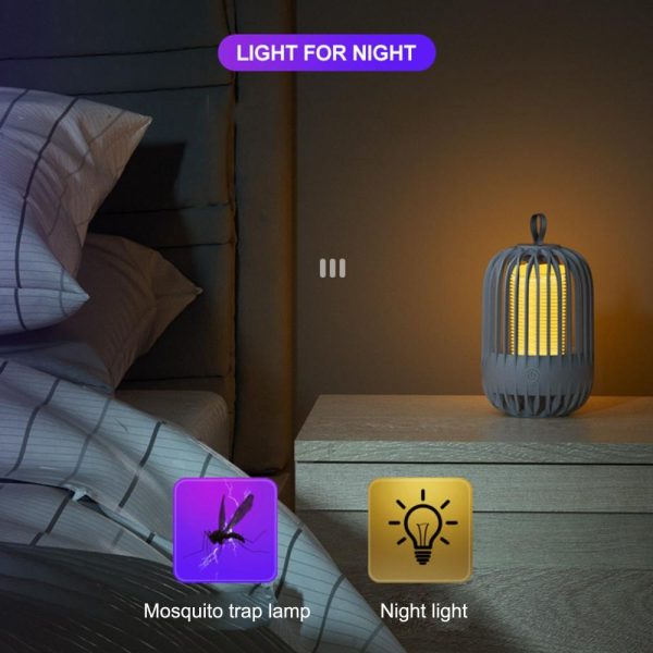 Other |   Household Mosquito Killer Lamp Electric Mosquito Zapper Night Light(Battery Powered) Grey2 LED Lighting Grey2