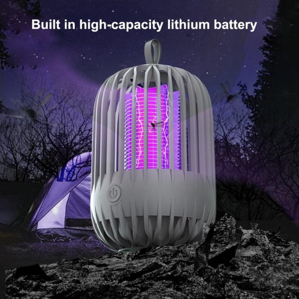 Other |   Household Mosquito Killer Lamp Electric Mosquito Zapper Night Light(Battery Powered) Grey2 LED Lighting Grey2