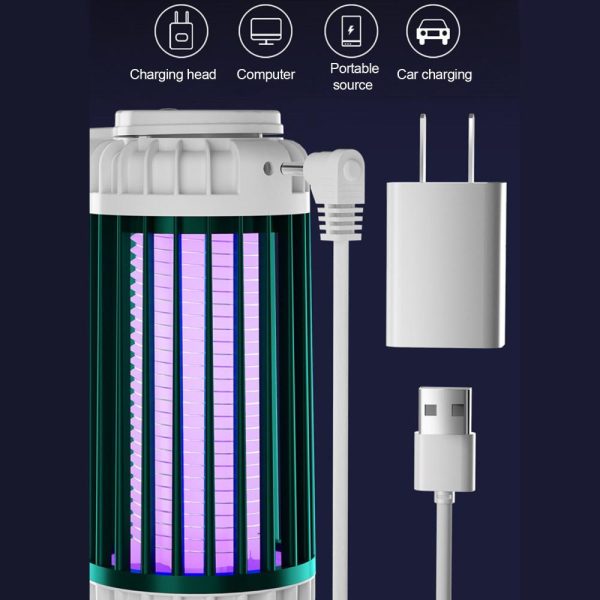 Other |   Household Mosquito Killing Lamp Electric Zapper Killer Lamp Wall-mounted and Desktop Mosquito Trap Lamp(USB Powered) Green LED Lighting Green