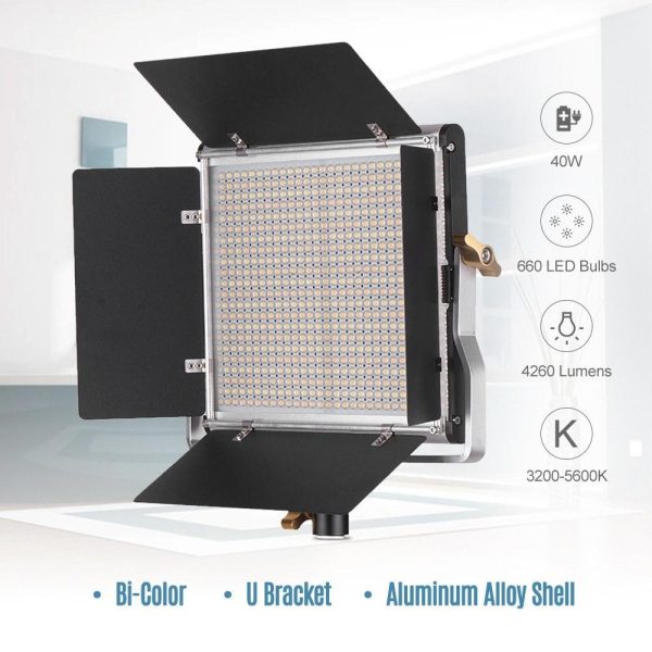 Other |   LED Video Light and 78.7 Inches Stand Kit Black LED Lighting Black