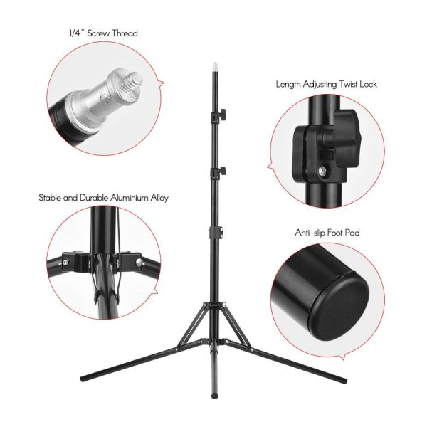 Other |   LED Video Light and 78.7 Inches Stand Kit Black LED Lighting Black