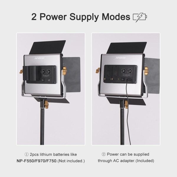 Other |   LED Video Light and 78.7 Inches Stand Kit Black LED Lighting Black