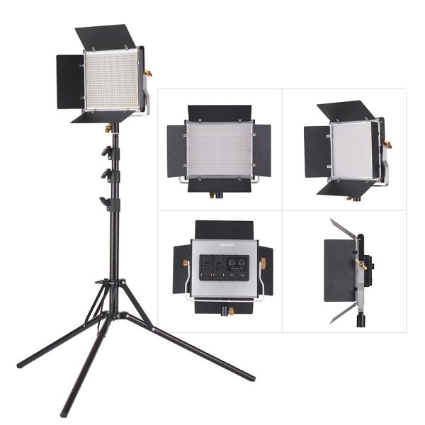 Other |   LED Video Light and 78.7 Inches Stand Kit Black LED Lighting Black