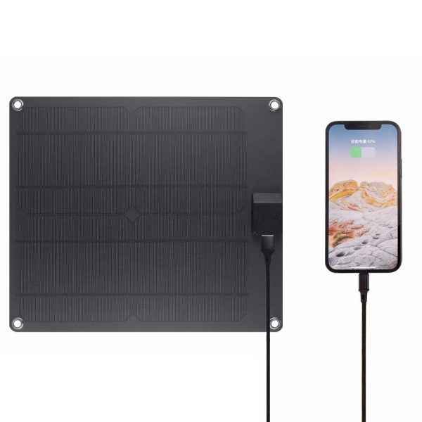 Other |   Monocrystalline Silicon Outdoor Cell Phone Solar Charging Panel Mobile Power Solar Charger Black LED Lighting Black