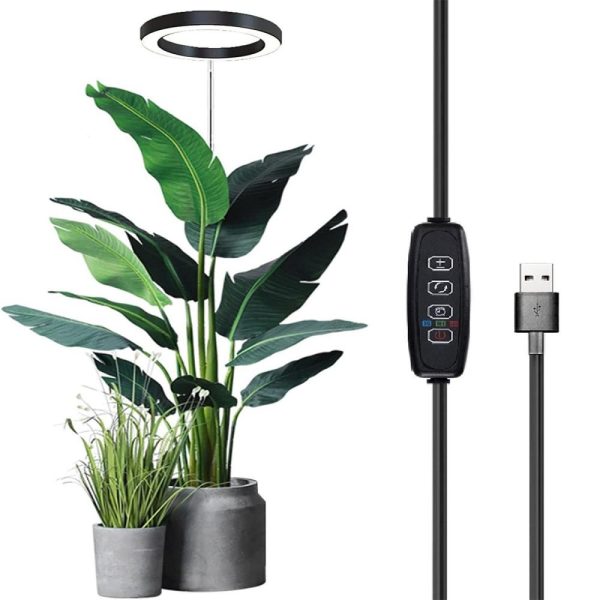 Other |   Plant Grow Light Floor Lamp Floor Model Full Spectrum Sunlight Large Potted Plant Fill Light 3/9/12 Hours Timing Black LED Lighting Black