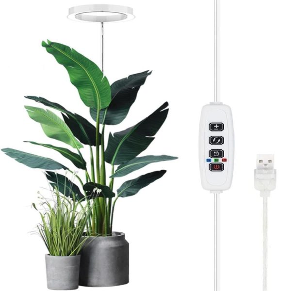 Other |   Plant Grow Light Floor Lamp Floor Model Full Spectrum Sunlight Large Potted Plant Fill Light 3/9/12 Hours Timing White LED Lighting Other