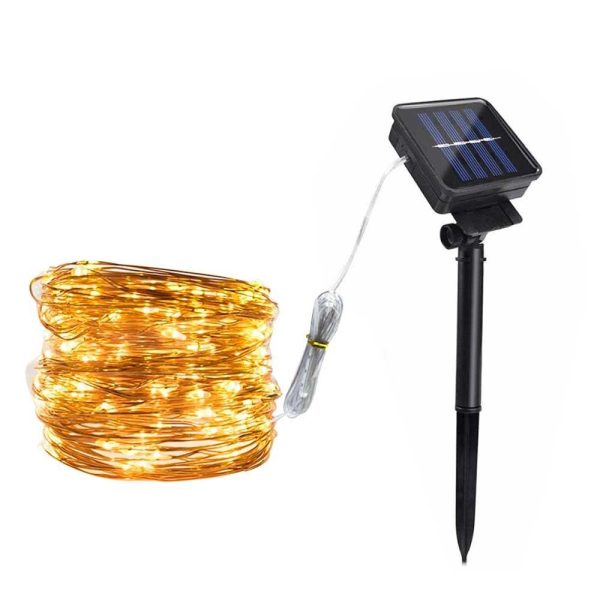 Other |   Solar Copper Lamp String Christmas LED Decorative Lamp Copper Star String Lamp Light String 8 Function Modes 100/200/300/400 LED White/Warm White/Mixcolor/Blue Light Color LED Lighting Other