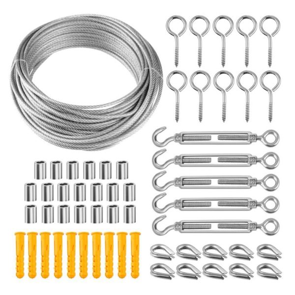 Other |   String Light Hanging Kit Stainless Steel Steel Wire Rope Heavy Duty String Lights Suspension Tool for Outdoor Garden Indoors LED Lighting Other