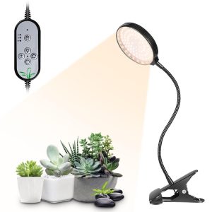 Other |   USB Plant Grow Light 78 LEDs Sunlight Full Spectrum Adjustable Desktop Clamp Growing Lamp for Indoor Plants 5 Dimmable Levels 4/8/12H Timer Black LED Lighting Black