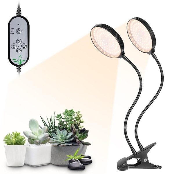 Other |   USB Plant Grow Light 78 LEDs Sunlight Full Spectrum Adjustable Desktop Clamp Growing Lamp for Indoor Plants 5 Dimmable Levels 4/8/12H Timer Black LED Lighting Black