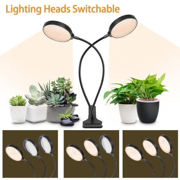 Other |   USB Plant Grow Light 78 LEDs Sunlight Full Spectrum Adjustable Desktop Clamp Growing Lamp for Indoor Plants 5 Dimmable Levels 4/8/12H Timer Black LED Lighting Black