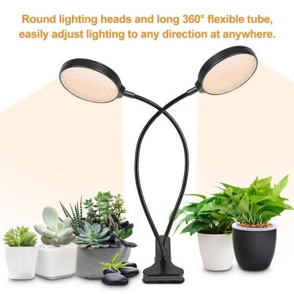 Other |   USB Plant Grow Light 78 LEDs Sunlight Full Spectrum Adjustable Desktop Clamp Growing Lamp for Indoor Plants 5 Dimmable Levels 4/8/12H Timer Black LED Lighting Black