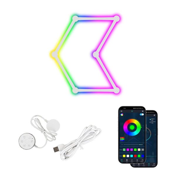 Other |   Wireless BT LED Creative Pickup Quantum Light DIY Indoor Wall Ambient Light Free Splicing Backlighting 16 Million Colors APP Control LED Lighting Other