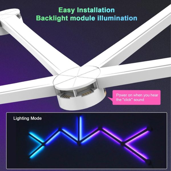 Other |   Wireless BT LED Creative Pickup Quantum Light DIY Indoor Wall Ambient Light Free Splicing Backlighting 16 Million Colors APP Control LED Lighting Other