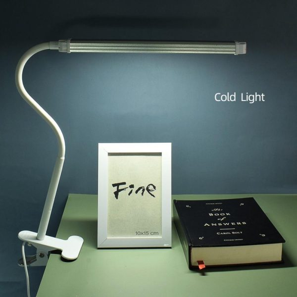 Portable lighting |   Clip-on Desk Lamp for Tattoo Nail Art Reading Beauty Makeup Table Lamp Eye Protection LED Light Bendable Flexible Reading Lamp USB Powered Silver LED Lighting Portable lighting