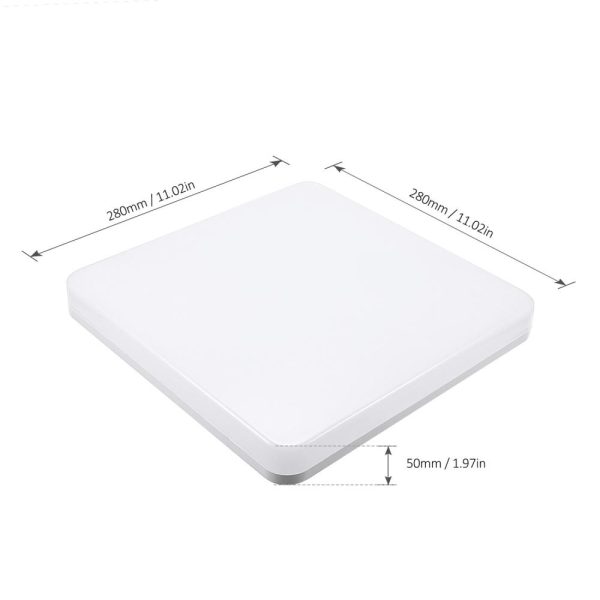 RGB Controlers |   100-265V 24W LED Ceiling Light IP65 Water-resistant 4000k Natural White Lighting for Living Kitchen Balcony Corridor Hallway White LED Lighting RGB Controlers