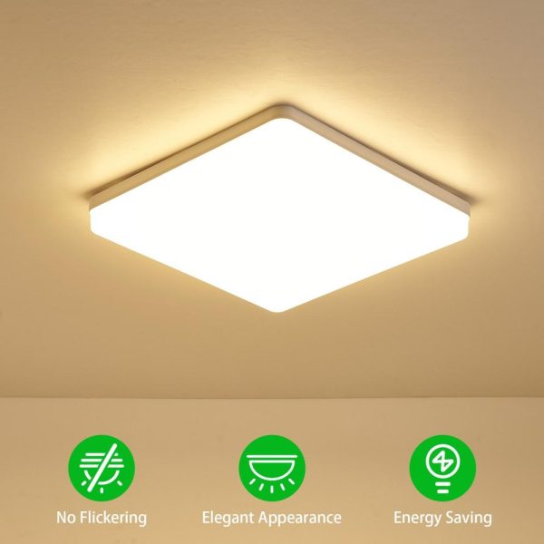 RGB Controlers |   18W 6500-7000K LEDs Ceiling Light Flush Mounting Square Ceiling Lamp for Kitchen Bedroom Hallway LED Lighting RGB Controlers