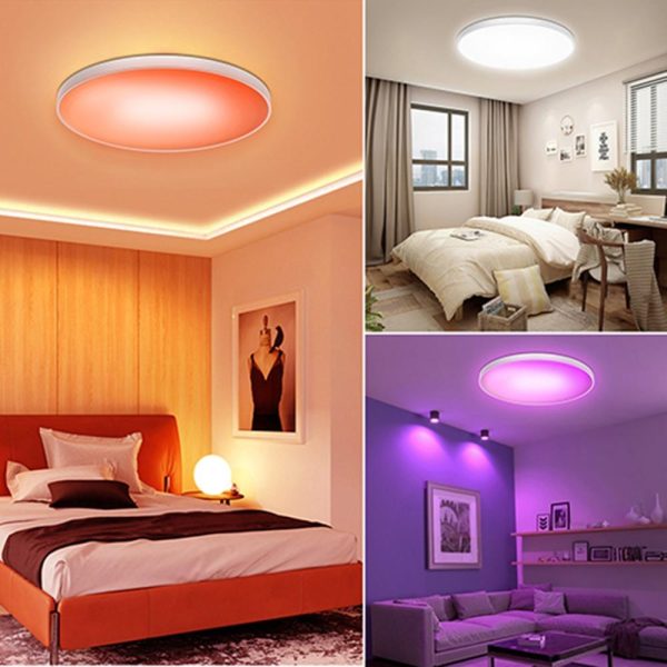 RGB Controlers |   220V Wi-fi+BT 2.4G Remote Controlling 30W Intelligent RGB Dimming Ceiling Lamp LED Lighting RGB Controlers