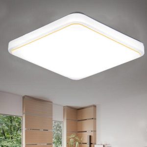 RGB Controlers |   AC220V Square LED Ceiling Lamp Kitchen Balcony Porch Modern Panel Light Fixture Gold LED Lighting Gold