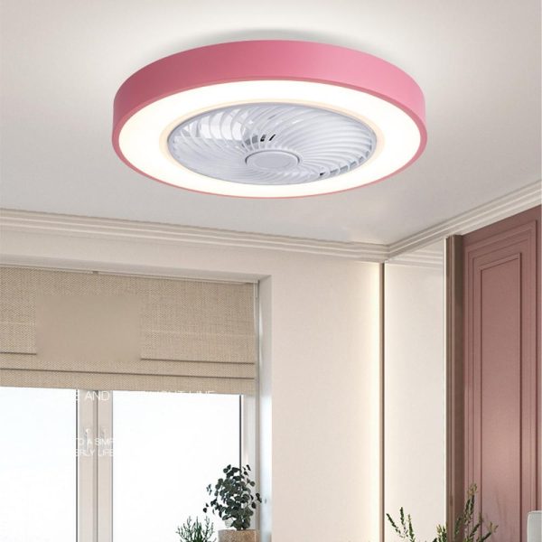 RGB Controlers |   FS0030 Ceiling Fan with Lighting with Remote Control Fan Lamp Pink LED Lighting Pink