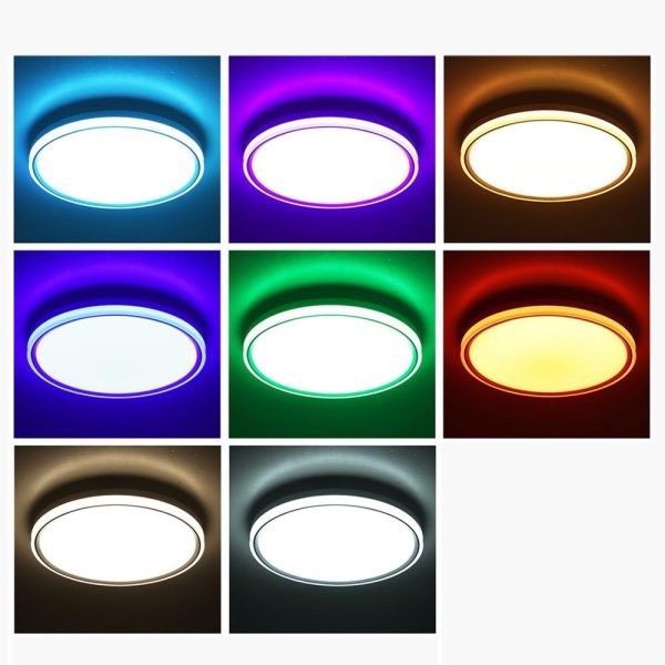 RGB Controlers |   Intelligent Ceiling Lamp Round Rim Luminous WIFI BT Remote Control RGBCW Dimmable Voice Control Living Room Bedroom Lamp White LED Lighting RGB Controlers