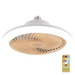 RGB Controlers |   Intelligent Remote Control LED Fan Light E27 Screw Dimmable Bedroom Aromatherapy Lighting Fan Light Yellow LED Lighting RGB Controlers