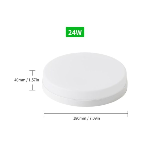 RGB Controlers |   LEDs Ceiling Light Flush Mounting 24W Round Ceiling Lamp for Kitchen Bedroom Hallway (2800-3200K Warm Light) Warm White LED Lighting RGB Controlers