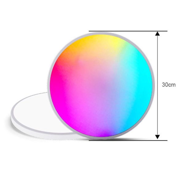 RGB Controlers |   RGBCW Ceiling Lamp Full Color Dimming APP BT Remote Control Intelligent Voice Control Bedroom Round Ceiling Lamp White LED Lighting RGB Controlers