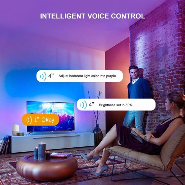 RGB Controlers |   RGBCW Ceiling Lamp Full Color Dimming APP BT Remote Control Intelligent Voice Control Bedroom Round Ceiling Lamp White LED Lighting RGB Controlers