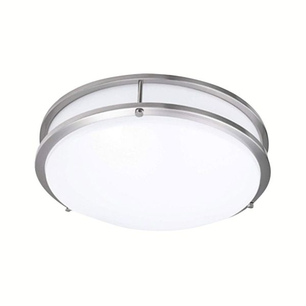 RGB Controlers |   Smart Ceiling Light 12-inch 18W Flush Mount Wi-Fi Ceiling Lamp Brushed Nickel LED Lighting Brushed Nickel