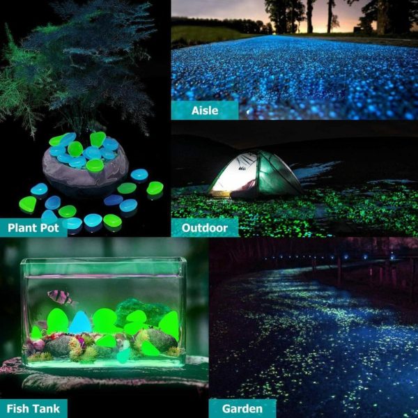 Switches |   300Pcs Glowing Rocks Outdoor Glow Decorative Stones Garden Yard Lawn Luminous Pebbles LED Lighting Switches