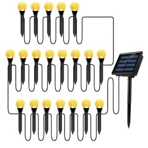 Switches |   Solar Bubbles Lawn Lamp String Set Outdoor Landscape Decoration IP65 Waterproof Leds Solar-Powered Stake Lights for Pathway/Courtyard/Garden Black LED Lighting Black