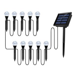 Switches |   Solar Bubbles Lawn Lamp String Set Outdoor Landscape Decoration IP65 Waterproof Leds Solar-Powered Stake Lights for Pathway/Courtyard/Garden Black LED Lighting Black