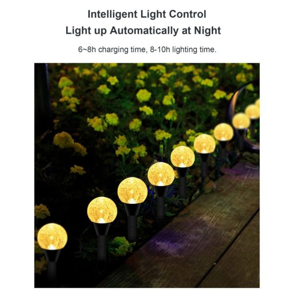 Switches |   Solar Bubbles Lawn Lamp String Set Outdoor Landscape Decoration IP65 Waterproof Leds Solar-Powered Stake Lights for Pathway/Courtyard/Garden Black LED Lighting Black