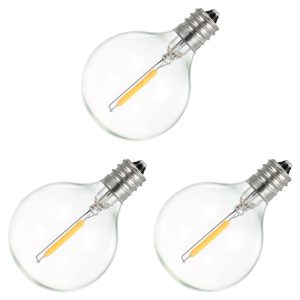 Table Lamps |   AC110-120V 1W G40 Replacement Light Bulbs 3Pack E12 Screw Base Glass Globe Bulbs for String Light Indoor Outdoor Patio Decor Warm White Warm White (2200K) LED Light Bulbs Table Lamps