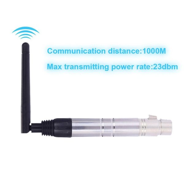 Underwater Lights |   1000M Ultra Long Distance 2.4G ISM DMX512 Wireless Transmitter and Receiver 23DBM Lighting Controller with Antenna for Stage Light PAR Effect Lamp Black & Silvery LED Lights & Flashlights Black & Silvery