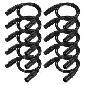 Underwater Lights |   10pcs 1M/3.3ft DMX512 Signal Cable Canon Cable/Microphone Cable/Microphone Cable XLR Cable Black LED Lights & Flashlights Black