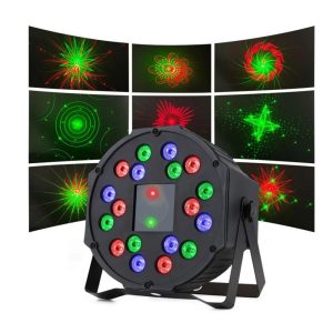 Underwater Lights |   18 LEDs Par Light Stage Lamp Lighting Supported DMX512/ Sound Activated/ Master-slave/ Strobe Mode Black LED Lights & Flashlights Black