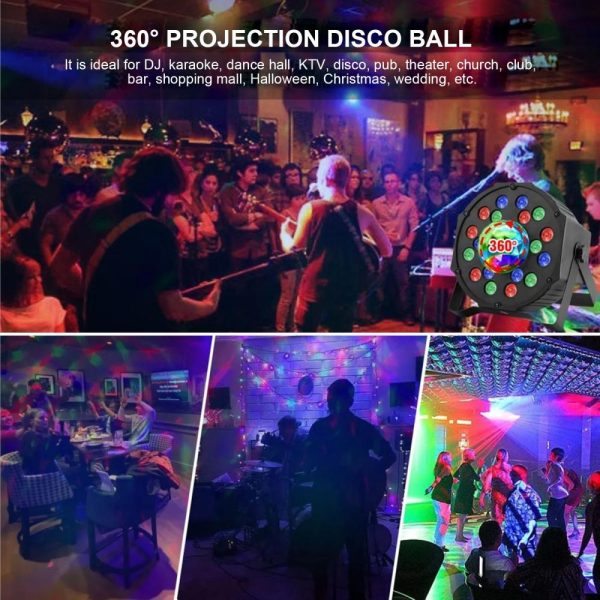 Underwater Lights |   18 Magic Balls Pat Light Stage Light Flashing Large Area Projection KTV Bar Colour Light Black LED Lights & Flashlights Black