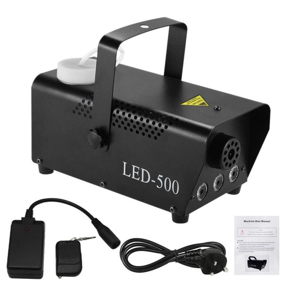 Underwater Lights |   500W RGB Portable Fog Machine with 3-Color LED Lights 250ml Tank Remote Control Black LED Lights & Flashlights Black