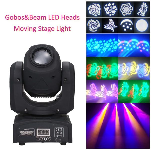 Underwater Lights |   90W LEDs Heads Moving Stage Light DMX512 Master-slave Sound Activated Auto-run Stage Light LED Lights & Flashlights Underwater Lights